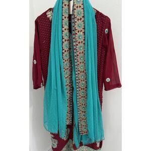 Asian/Indian/Pakistani dress GORGEOUS green Wedding Party Dress Medium